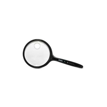 Sparco Sparco Hand-Held Magnifier, 2X Magnification with 4X Inset, 3.5" Diameter Lens, Acrylic SPR01876